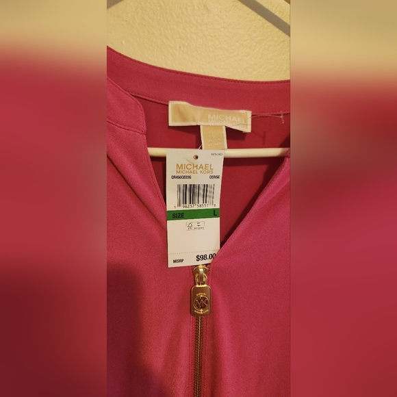 NWT Michael Kors Silk Pink Blouse - Picture 3 of 5